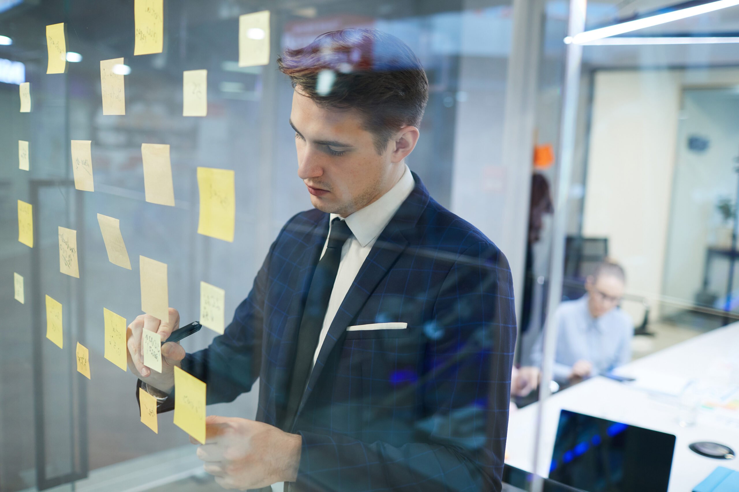 businessman writing his plans at office 2022 02 02 04 51 21 utc